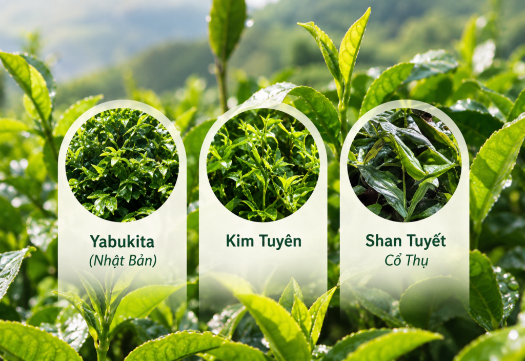 MATCHA RAW MATERIAL GEGION 10 3 giong che matcha chinhson